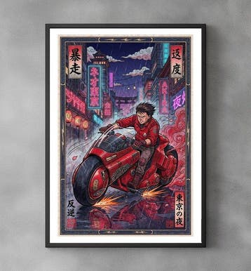 Sato Hageshi - Cyber Night - Akira - Signed and Numeroted, Nieuw