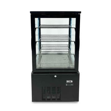 HCB Gebaksvitrine - 130 liter - zwart - 230V, Verzenden, Nieuw in verpakking