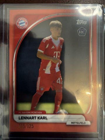2025/26 Topps UEFA Champions League Lennart Karl /125, Nieuw