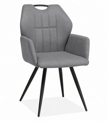 Eetkamerstoel Puck - eetkamerstoelen - Grijs, Huis en Inrichting, Nieuw, Grijs, Overige materialen