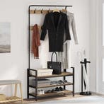vidaXL Kapstok met plank Artisan Eiken 95 x 34 x 184 cm, Verzenden, Nieuw