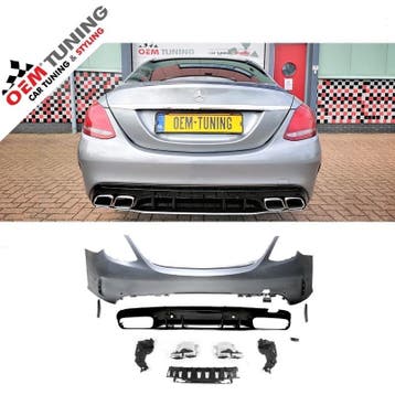 C63 AMG Achterbumper | W205 | C-CLASS | FACELIFT | CHROME |, Mercedes-Benz, Nieuw, Ophalen of Verzenden, Achter