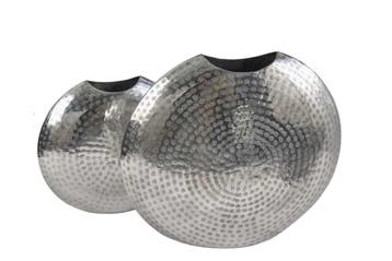 Elegante vazen set van 2 ORIENTAL 44cm zilver in, Ophalen of Verzenden, Nieuw