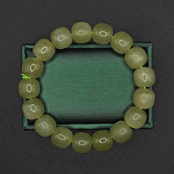 Natuurlijke Hetian nefrietjade armband – gepolijste
