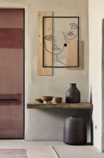 WANDPANEEL VLAKKEN IJZER EN HOUT CM 63X2X90, Ophalen of Verzenden, Nieuw