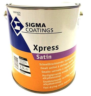Sigma Xpress satin - N0.15.10 Monumentengroen - 2,5 liter, Nieuw, Ophalen of Verzenden, Lak, Minder dan 5 liter