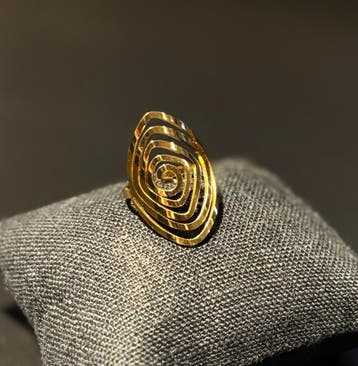 No-Fade Goud-Stijl Vergulde Geometrische Spiraal Ring, Sieraden, Tassen en Uiterlijk, Ringen, IJzer of Staal, Nieuw, Ophalen of Verzenden