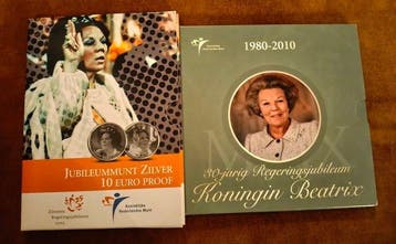 Nederland. Year Set (BU) / 10 Euro 2005/2010 Koningin