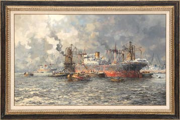 Marinus de Jongere (1912-1978), Gezicht op de Maashaven
