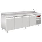 Geventileerde koeltafel "muraal", 4 deuren GN 1/1, 550 Lit., Verzenden, Nieuw in verpakking, Koelen en Vriezen