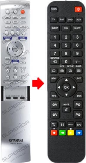 Alternatieve Yamaha FSR133 - ZD11660 afstandsbediening, Verzenden, Nieuw