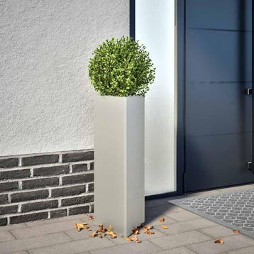 vidaXL Plantenbakken 2 st driehoek 30x26x75 cm roestvrij, Verzenden, Nieuw, Metaal