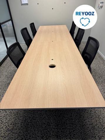Ahrend Balance vergadertafel 360x100cm - rechthoek - gri..., Nieuw in verpakking