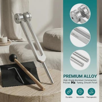 Miwayer Stemvork Set 128Hz, 256Hz, 512Hz met Hamer & Tas - P, Verzenden, Nieuw