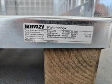 Pallet box 1200x800xh2200mm met 3 legborden (4 niveaus), als, Ophalen of Verzenden, Overige typen, Emtrade NL