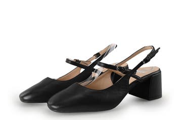 Manfield Slingbacks in maat 38 Zwart, Verzenden, Zwart, Zo goed als nieuw, Manfield