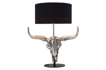 Tafellamp EL TORO 70 cm linnen kap zwart - 38321, Ophalen of Verzenden, Nieuw