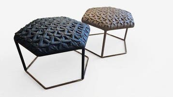 B&B Italia - Atelier Oï - Poef (2) - HIVE H61P - Staal,