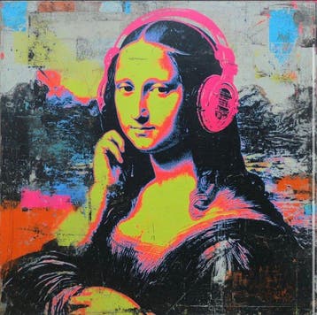 ERIC BRUMETTE - DJ LA JOCONDE MONA LISA - Toile L