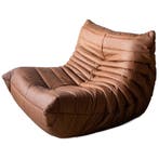 Togo Sessel Glattleder Folk Brown Van Michel Ducaroy, Ophalen of Verzenden, Zo goed als nieuw, Modern