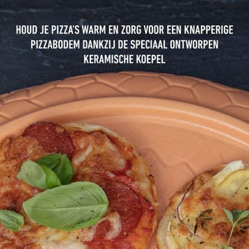 Pizzarette - Pizza oven - 6 personen - Terracotta koepel - G, Verzenden, Zo goed als nieuw