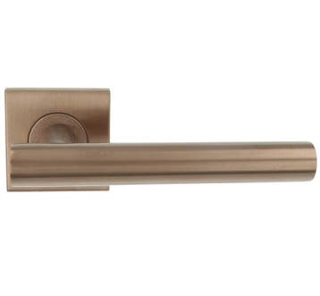 Deurklink BASICS LBVII-19BSQR53 op vierkant rozet PVD licht, Verzenden, Nieuw