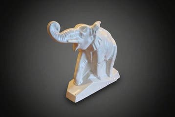 Beeldje - Scultura Dolly Elefante Craquelé - Porselein,