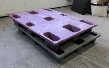 Europallet grijs GS1 H1 voor levensmiddelen, Gebruikt