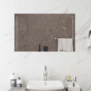 vidaXL LED Badkamer Spiegel Doorzichtig 80 x 50 cm gehard, Huis en Inrichting, Verzenden, Nieuw