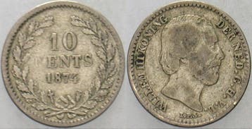 10 Cent 1874 Nederland-koenigreich Willem Iii, 1849-1890, Verzenden