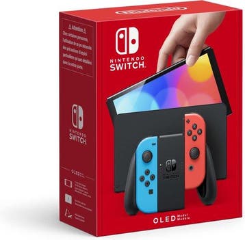 Nintendo Switch OLED - Blauw Rood - 64GB, Verzenden, Nieuw