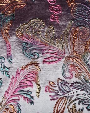 Jacquard Fantasie Paisley Zilver, Nieuw