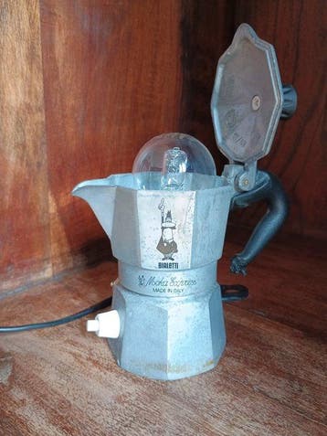 Tafellamp - Aluminium - Espresso koffiemachine lamp