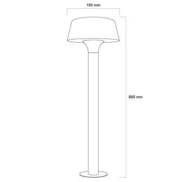Solar staande lamp Edison - 80 cm hoog - Op zonne-energie, Zonne-energie, Kunststof, Verzenden, Minder dan 50 watt