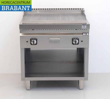 HCB RVS Bakplaat Geribbeld 13 kW 80 cm GAS Horeca, Ophalen of Verzenden, Nieuw in verpakking