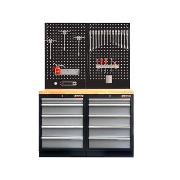 Werkbank set met hardhouten werkblad, gereedschapsbord, Ophalen of Verzenden, Nieuw
