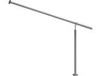 Monzana Trapleuning 160 cm - RVS - Verstelbaar - Modern, Verzenden, Nieuw