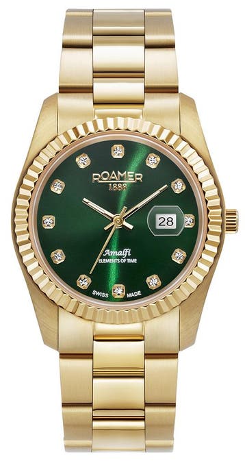 Roamer Amalfi 852844 48 79 20 dameshorloge 34 mm, Overige merken, Staal, Verzenden, Polshorloge