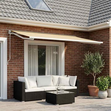 vidaXL Vervangingsdoek voor zonnescherm Crèmekleurig 400 ×, Verzenden, Nieuw