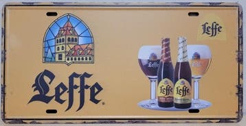 Leffe bier kentekenplaat, Ophalen of Verzenden, Nieuw