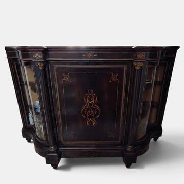 Credenza - Hout, Glas, Verguld brons