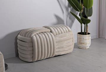 BANKJE SOFTY CRÈME CM 90X45X45, Ophalen of Verzenden, Nieuw