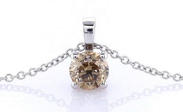 Zonder minimumprijs - Ketting met hanger - 14 karaat Witgoud