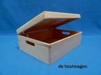 opbergkisten met deksel verkrijgbaar in 4 afmetingen, Nieuw, Ophalen of Verzenden, Minder dan 50 cm, Grenenhout