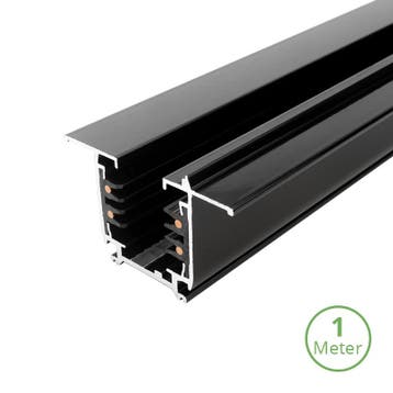 INBOUW 3-FASE RAIL | 100CM | ZWART, Huis en Inrichting, Nieuw