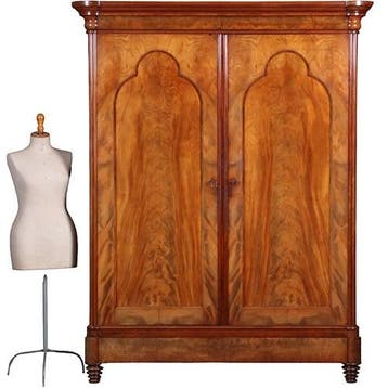 Vroeg Biedermeier Notariskast of  tweedeurskast in blonde kl, Ophalen of Verzenden