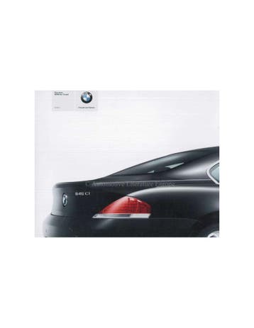 2003 BMW 6 SERIE COUPÉ BROCHURE DUITS, Nieuw, BMW, Author