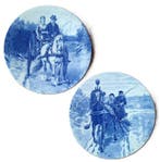 Petrus Regout - Koets en arrenslee naar Otto Eerelman - 39cm, Antiek en Kunst
