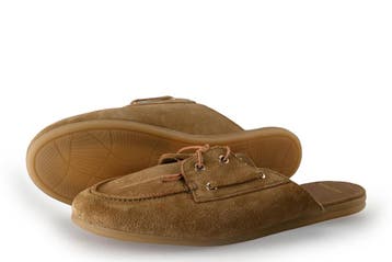 Manfield Instappers in maat 41 Beige, Verzenden, Zo goed als nieuw, Manfield, Instappers