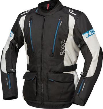 IXSLorin-STZwartGrijsBlauwTextieleMotorjas, Nieuw met kaartje, Jas | textiel, IXS, Heren